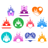 Disney Castle Monogram Frames ALL