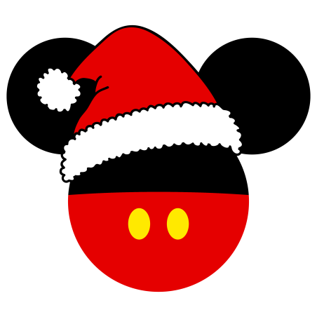 Mickey Minnie Santa Hat 1