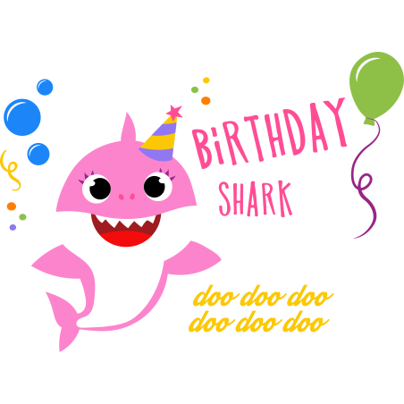 Birthday Shark Girl