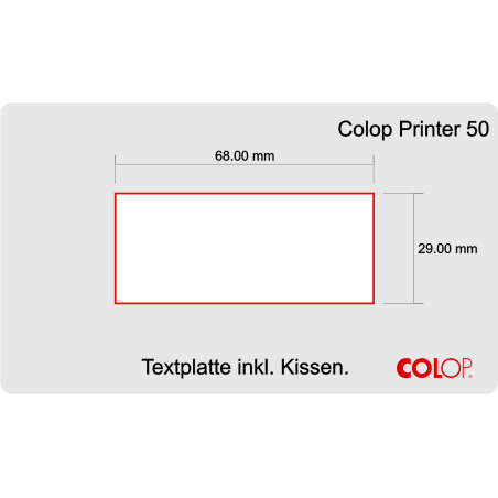 Printer 50 / Textplatte 68x29mm