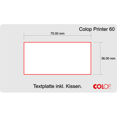 Printer 60 / Textplatte 75x36mm