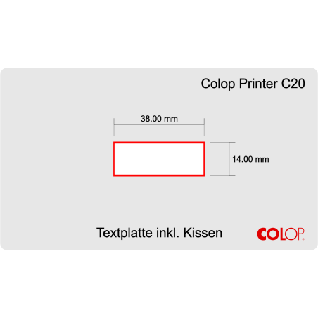 Compact C20 / Textplatte 14x38mm