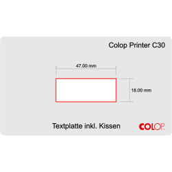 Compact C30 / Textplatte 47x18mm