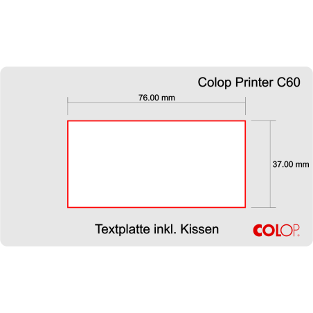 Compact C60 / Textplatte 76x37mm