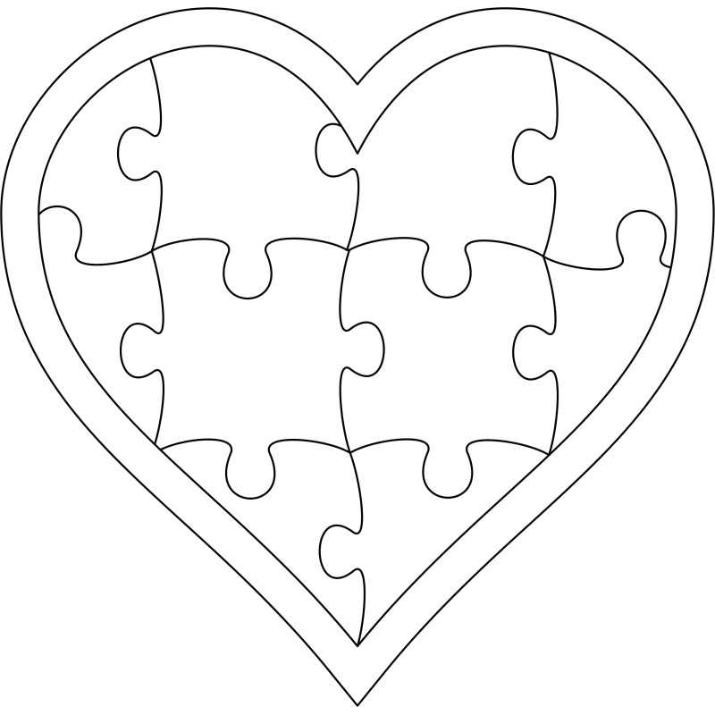 Puzzle Herz 11 Teile